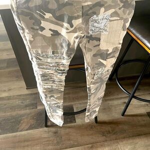 Camo Straight Leg Pants